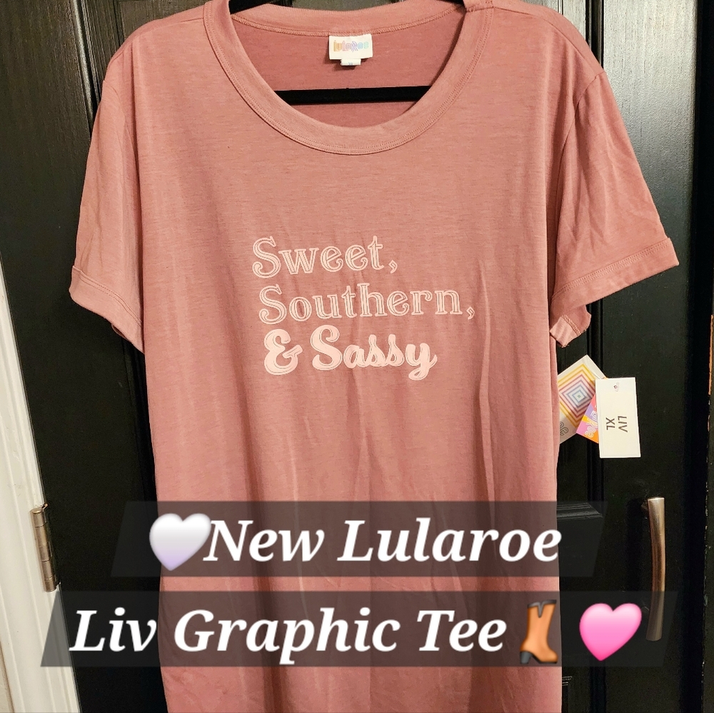 LuLaRoe Liv Rose Graphic Tee Tshirt Shirt XL Large SASSY SOUTHERN New Unicorn L